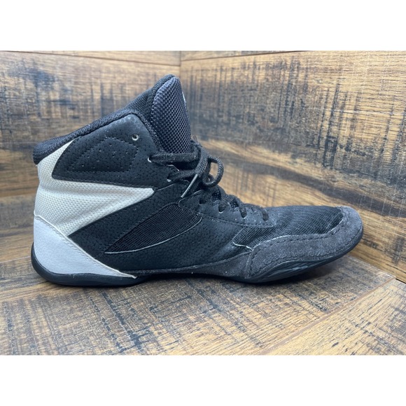 ASICS Mens Wrestling Shoes Black White High Top Size 9 Lightweight Grip - Picture 6 of 10